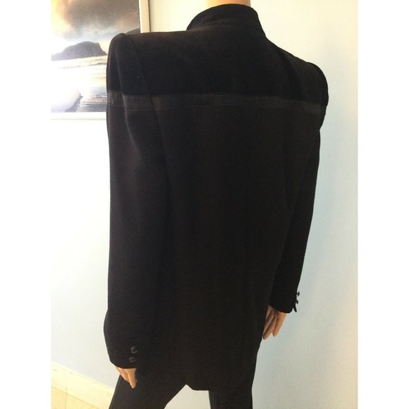 Authentic Womens Vintage Valentino Black Button Front Coat Jacket Sz US 10 - Picture 8 of 12